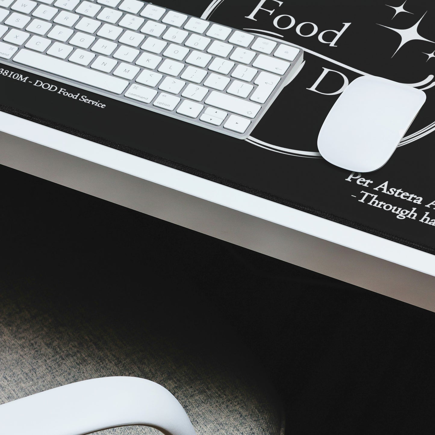 Food Dood Desk Mat, Lg Black