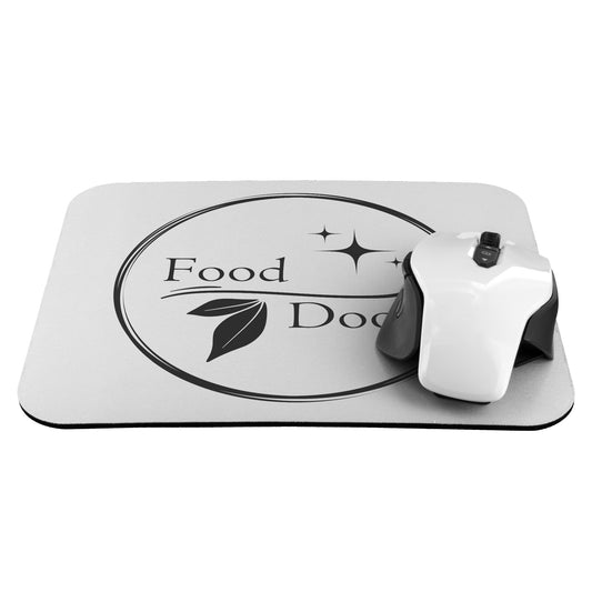 Food Dood Logo Mouse Pad, White
