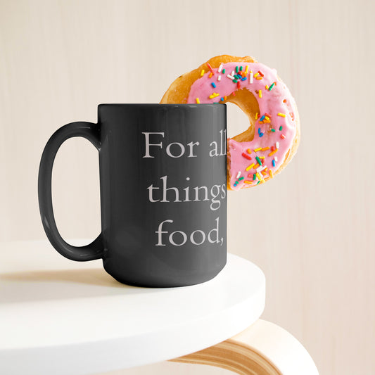 Food Dood Mug, Black 15oz