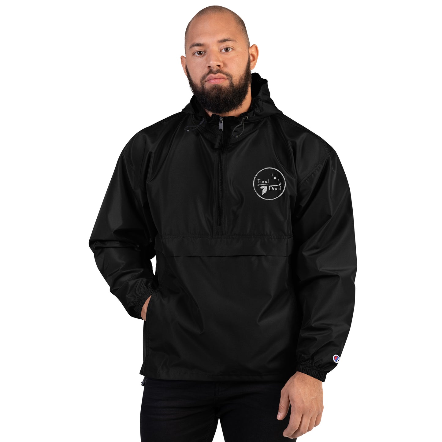Food Dood Logo Embroidered Champion Packable Jacket