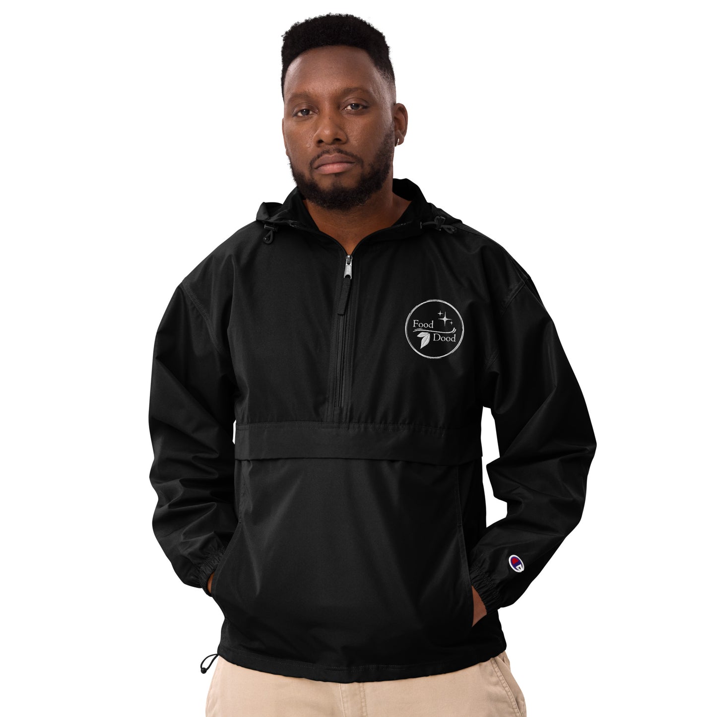 Food Dood Logo Embroidered Champion Packable Jacket
