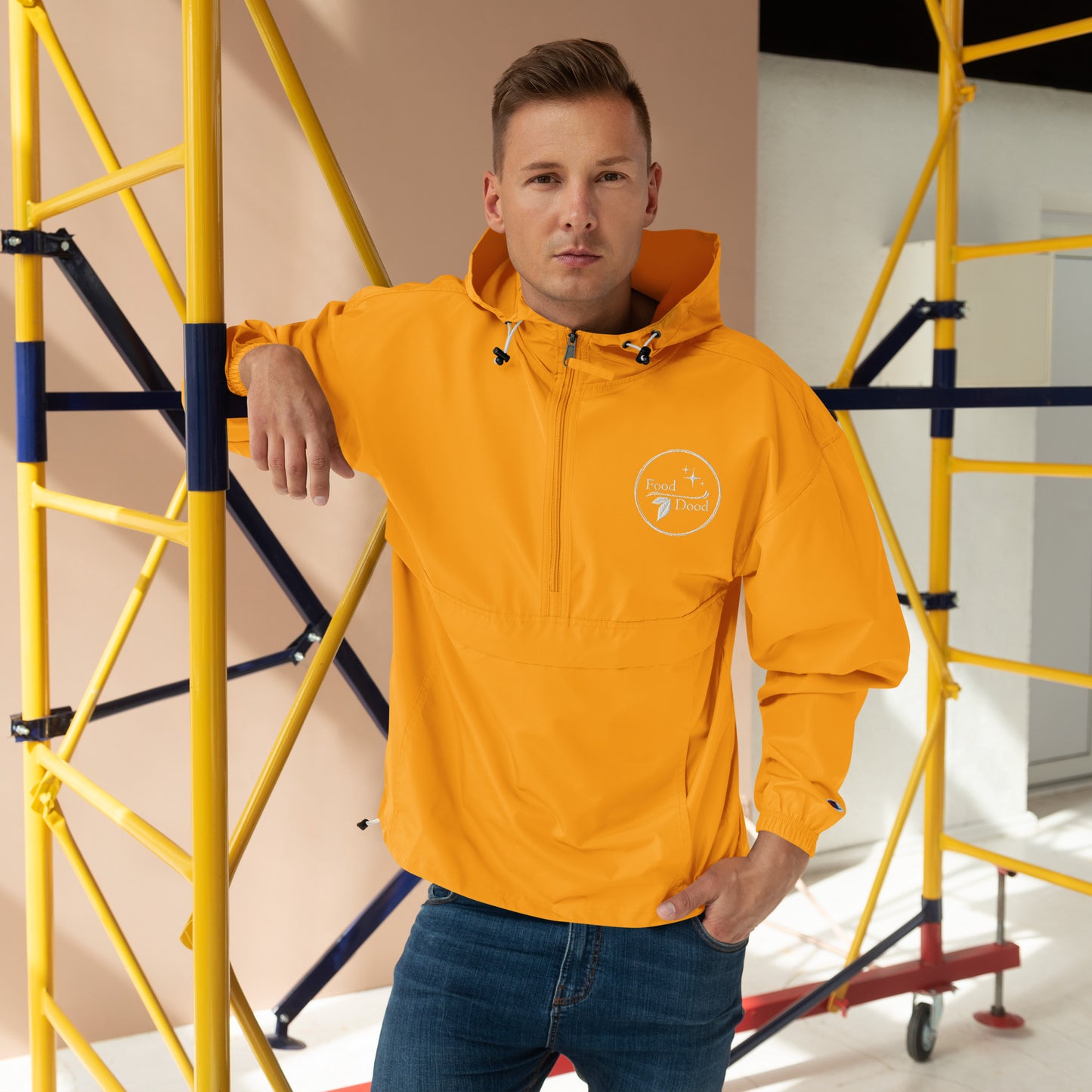 Food Dood Logo Embroidered Champion Packable Jacket