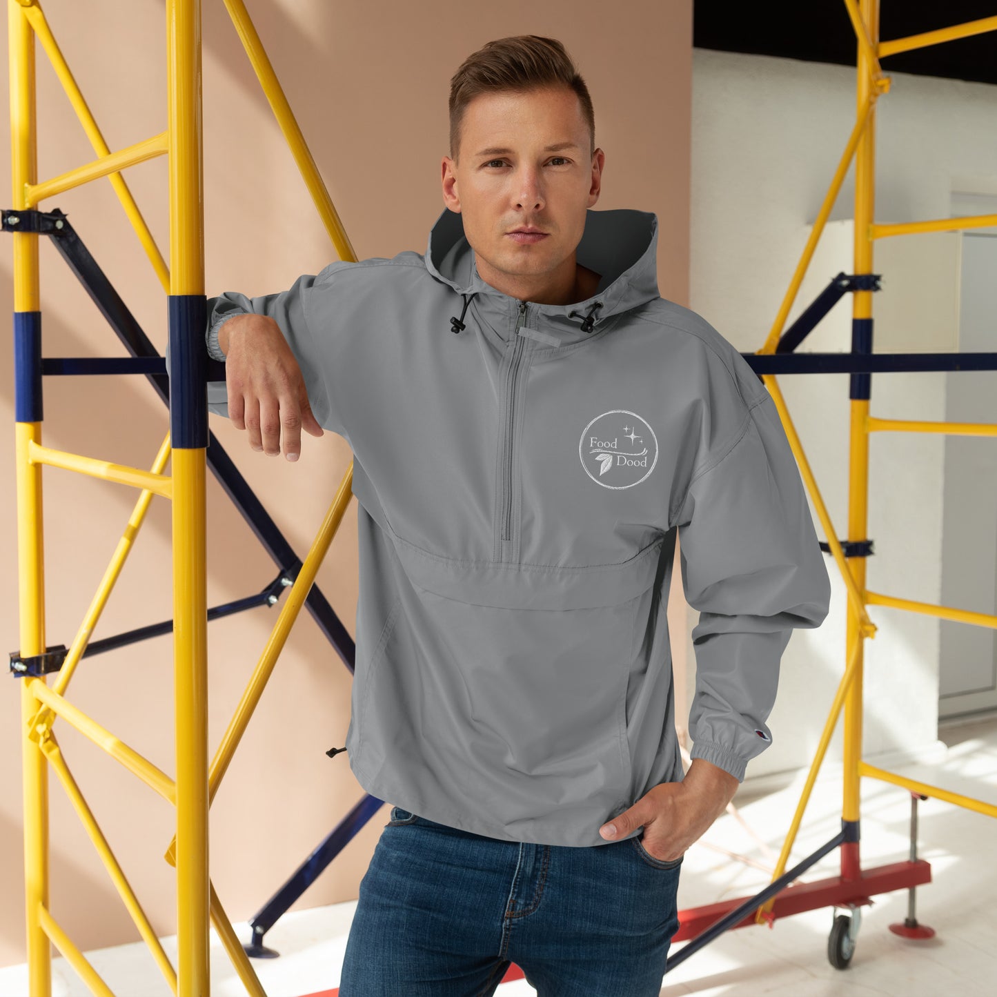 Food Dood Logo Embroidered Champion Packable Jacket