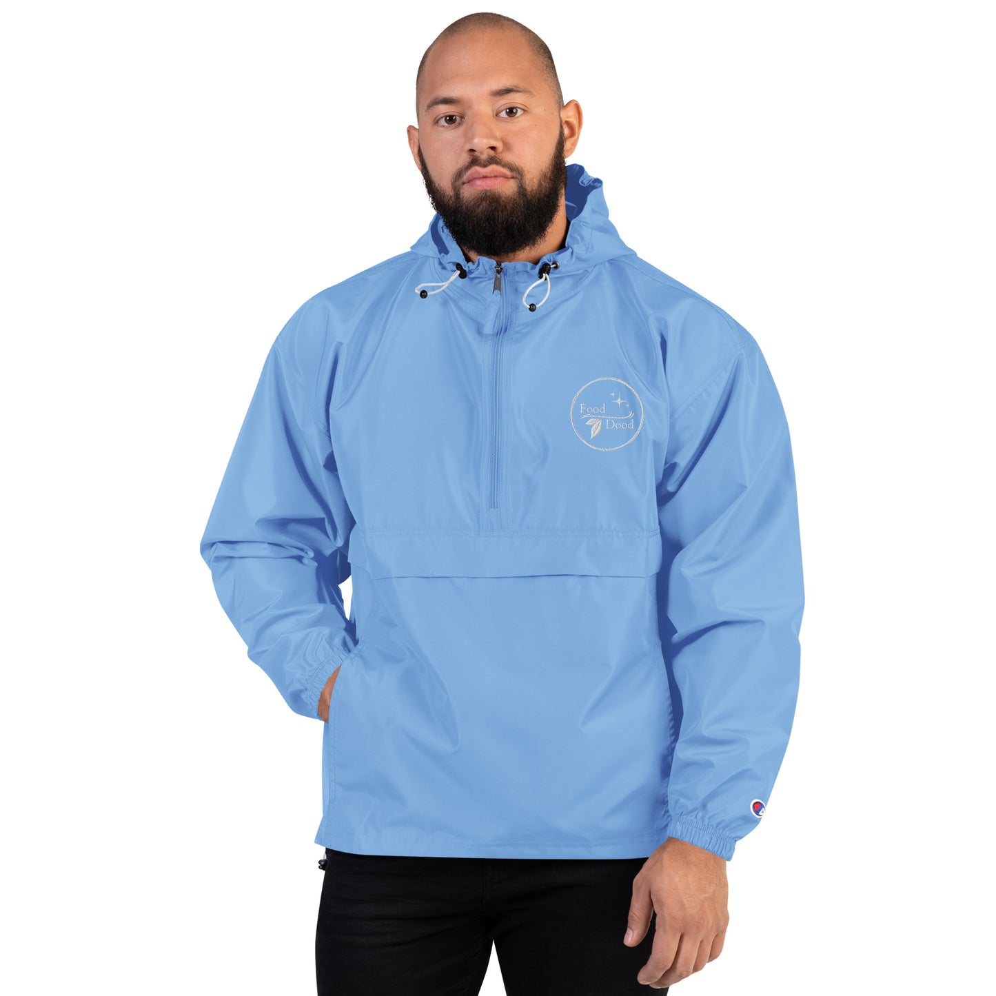 Food Dood Logo Embroidered Champion Packable Jacket