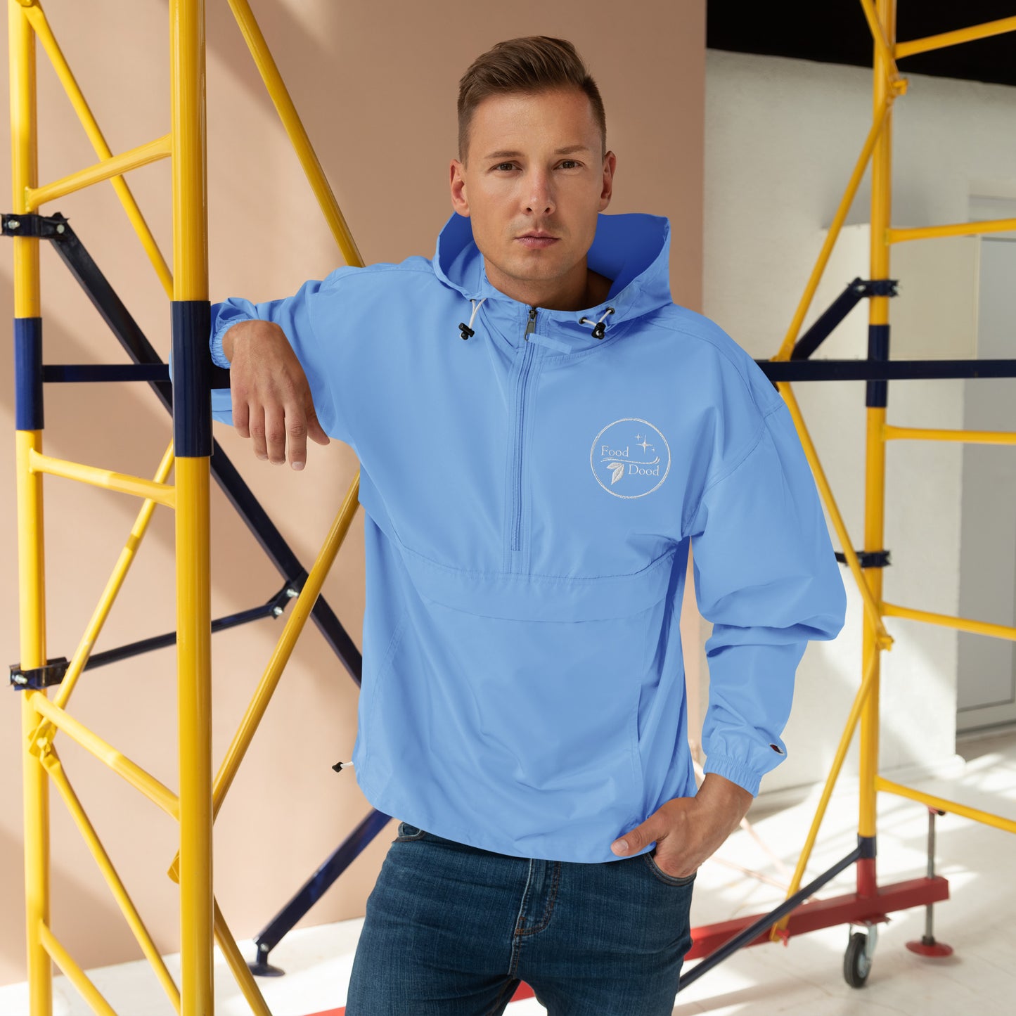 Food Dood Logo Embroidered Champion Packable Jacket