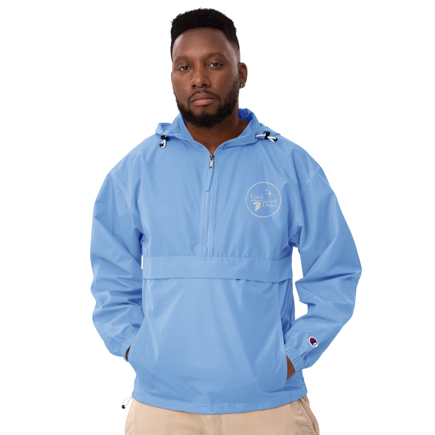 Food Dood Logo Embroidered Champion Packable Jacket