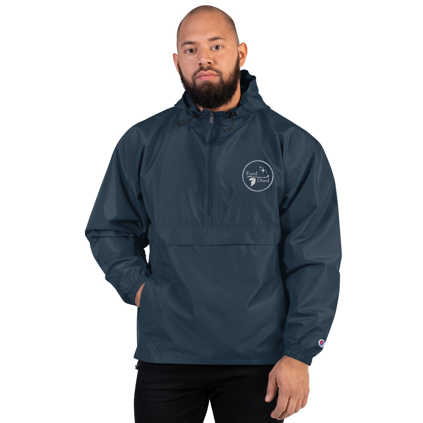 Food Dood Logo Embroidered Champion Packable Jacket