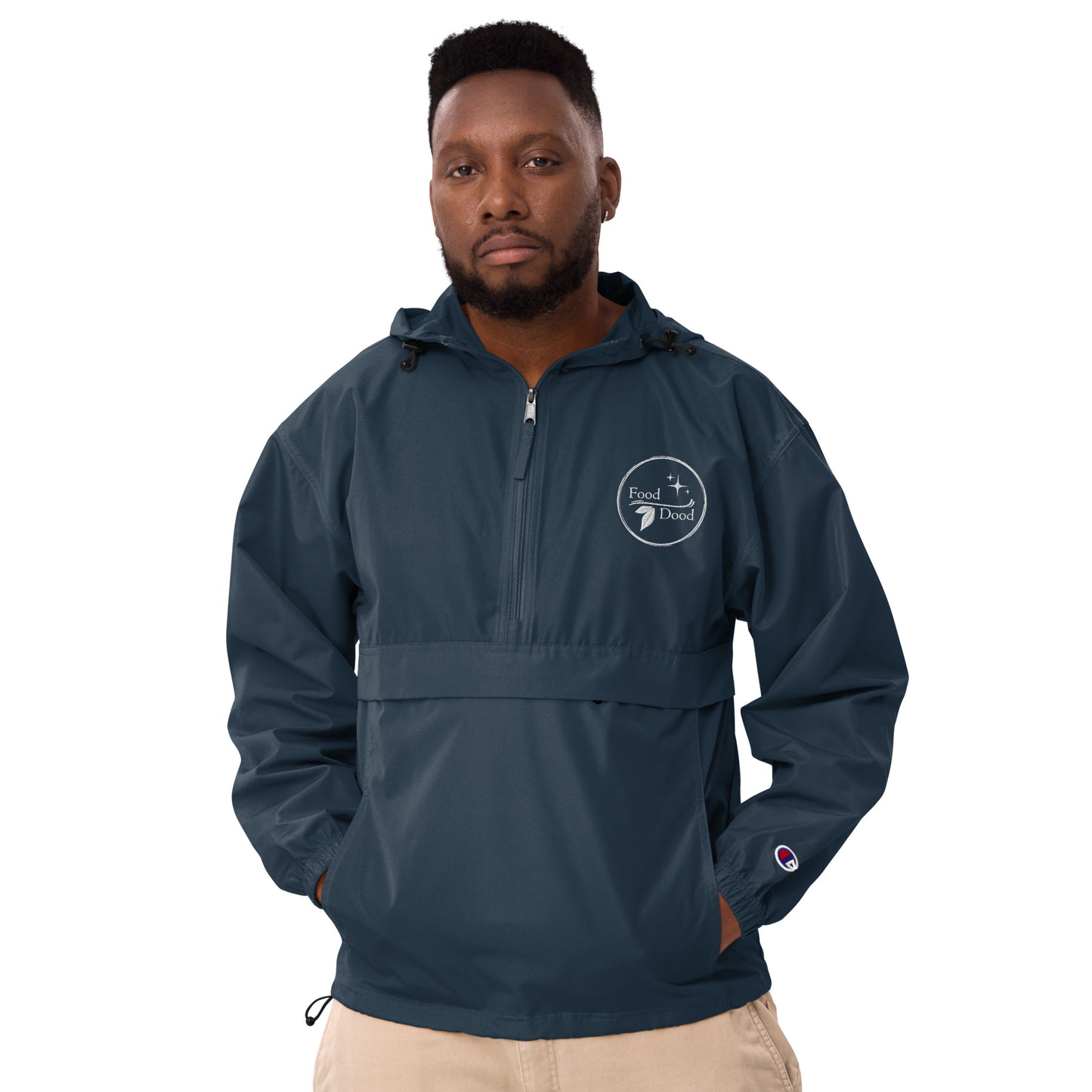 Food Dood Logo Embroidered Champion Packable Jacket