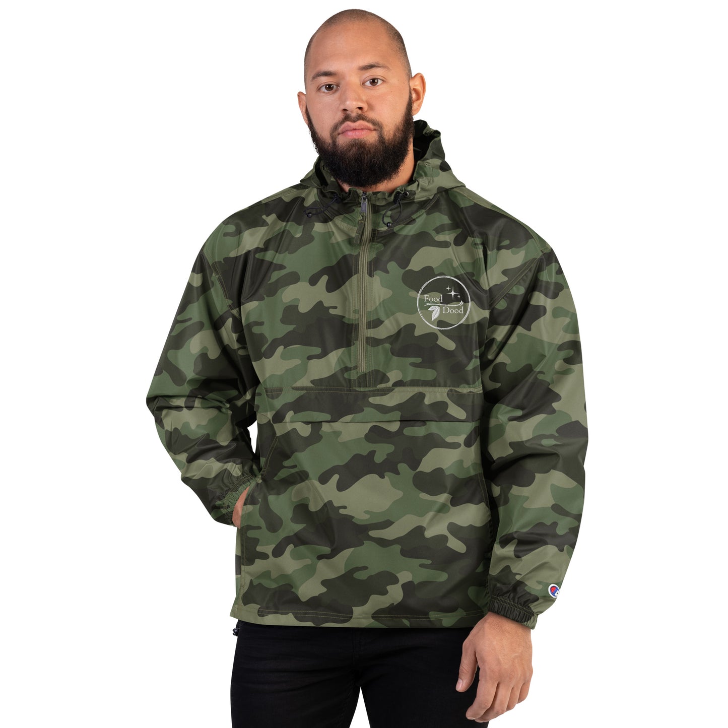 Food Dood Logo Embroidered Champion Packable Jacket
