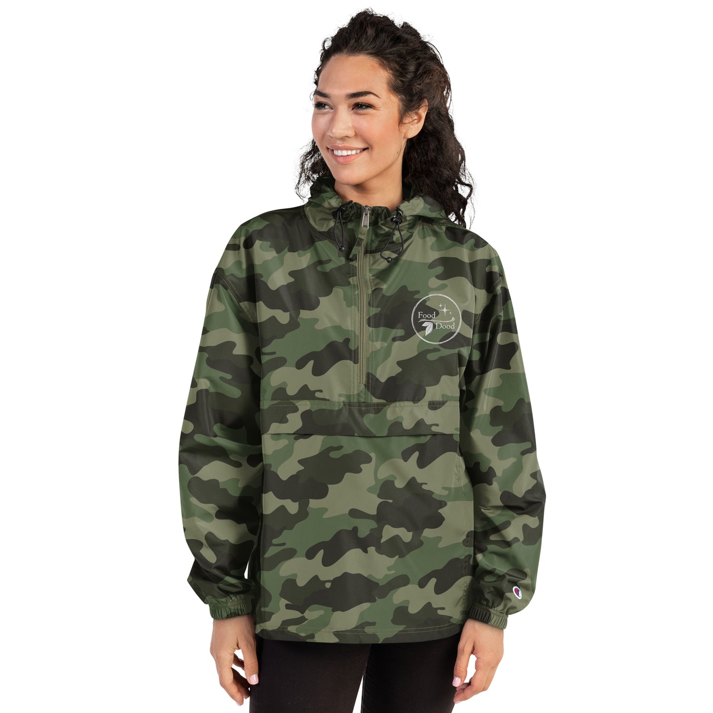 Food Dood Logo Embroidered Champion Packable Jacket