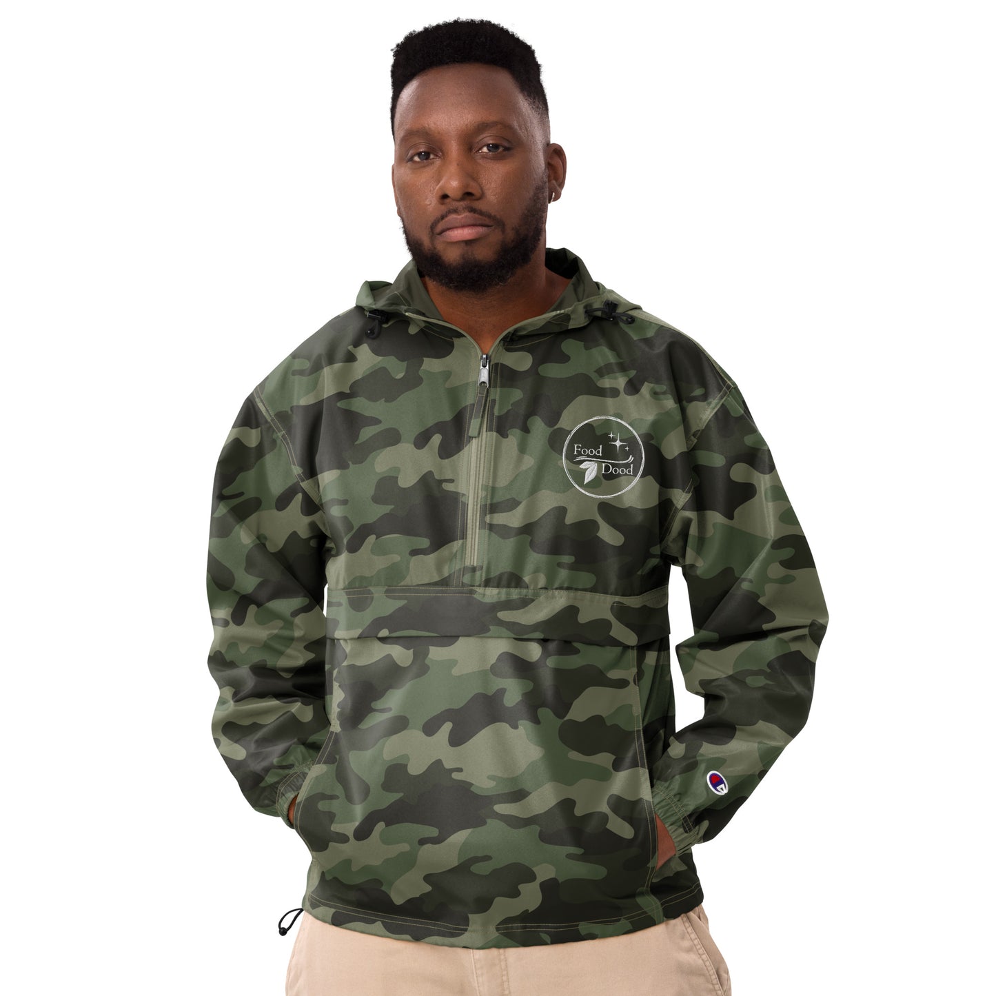 Food Dood Logo Embroidered Champion Packable Jacket