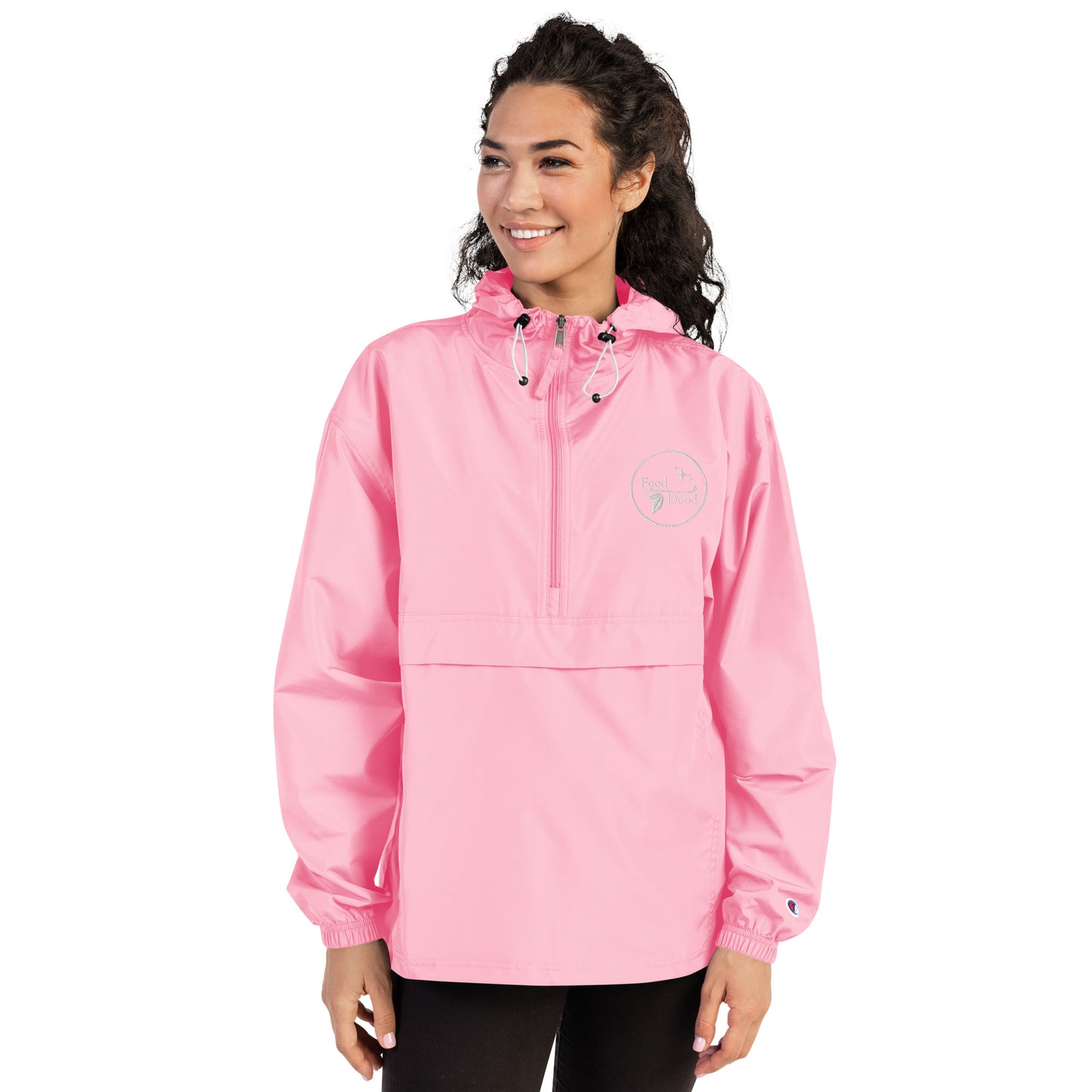 Food Dood Logo Embroidered Champion Packable Jacket