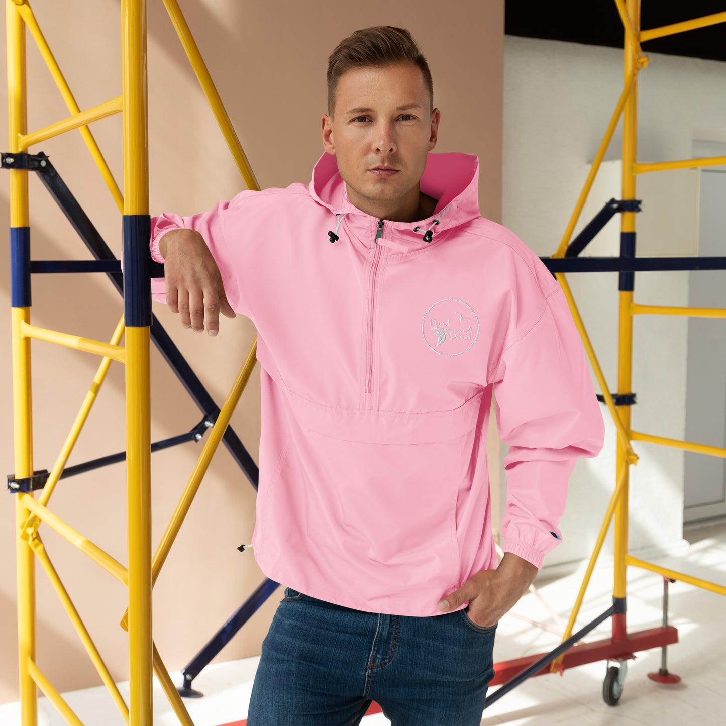 Food Dood Logo Embroidered Champion Packable Jacket