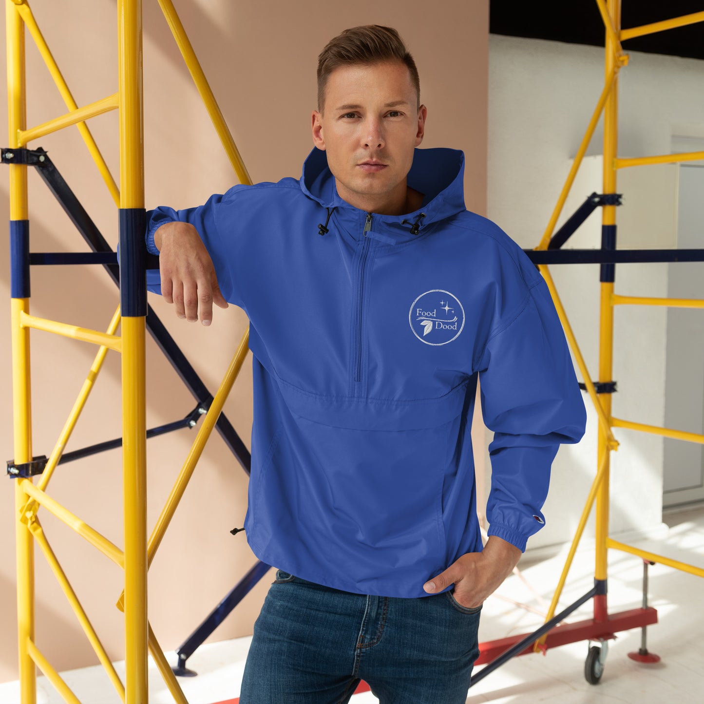 Food Dood Logo Embroidered Champion Packable Jacket
