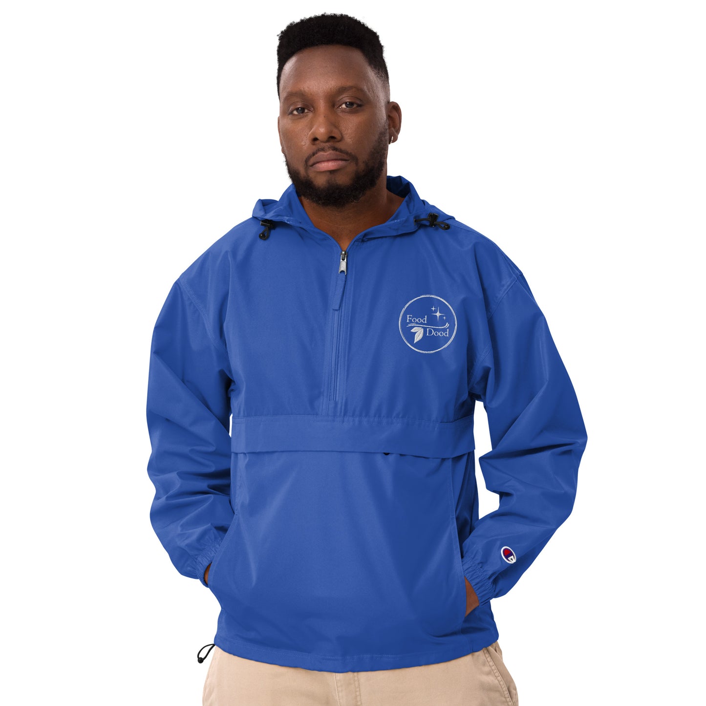 Food Dood Logo Embroidered Champion Packable Jacket