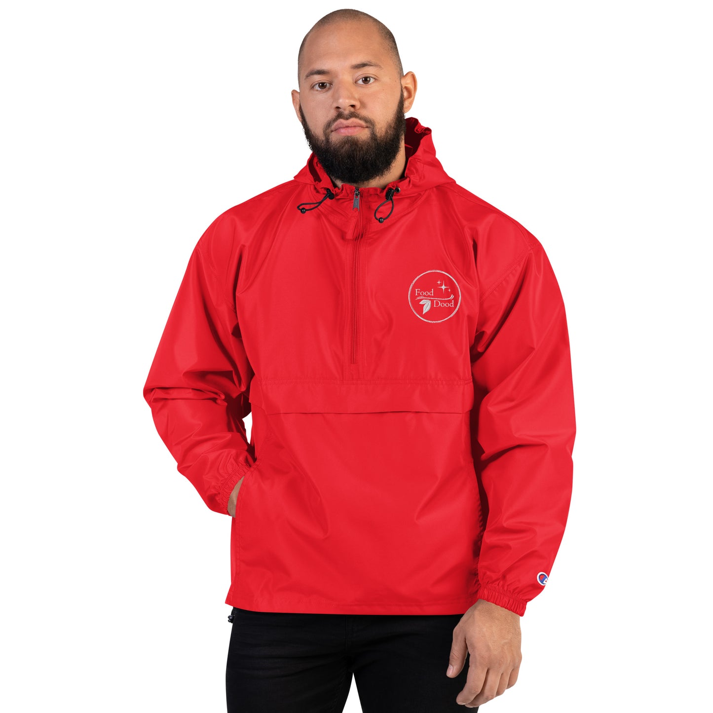 Food Dood Logo Embroidered Champion Packable Jacket