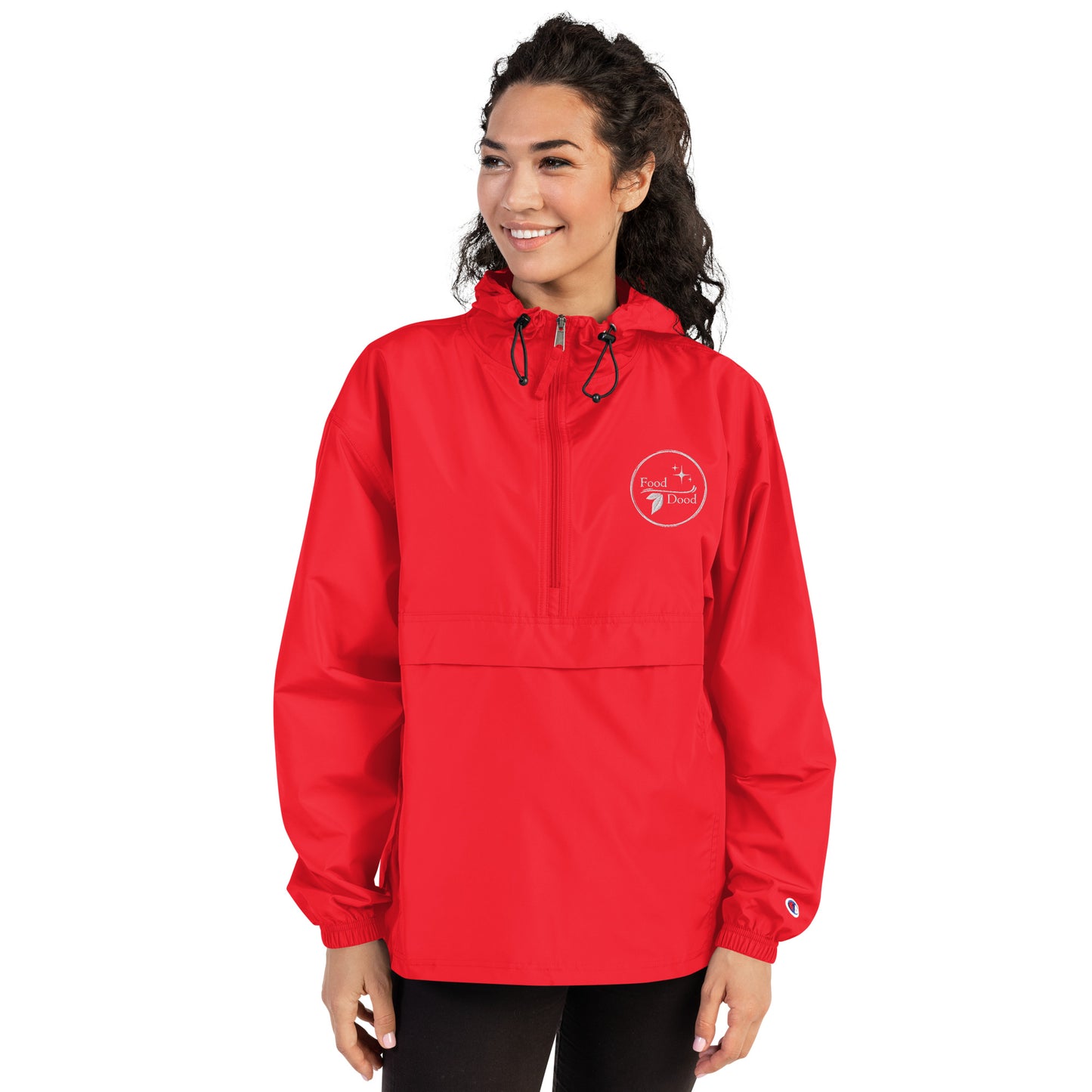Food Dood Logo Embroidered Champion Packable Jacket