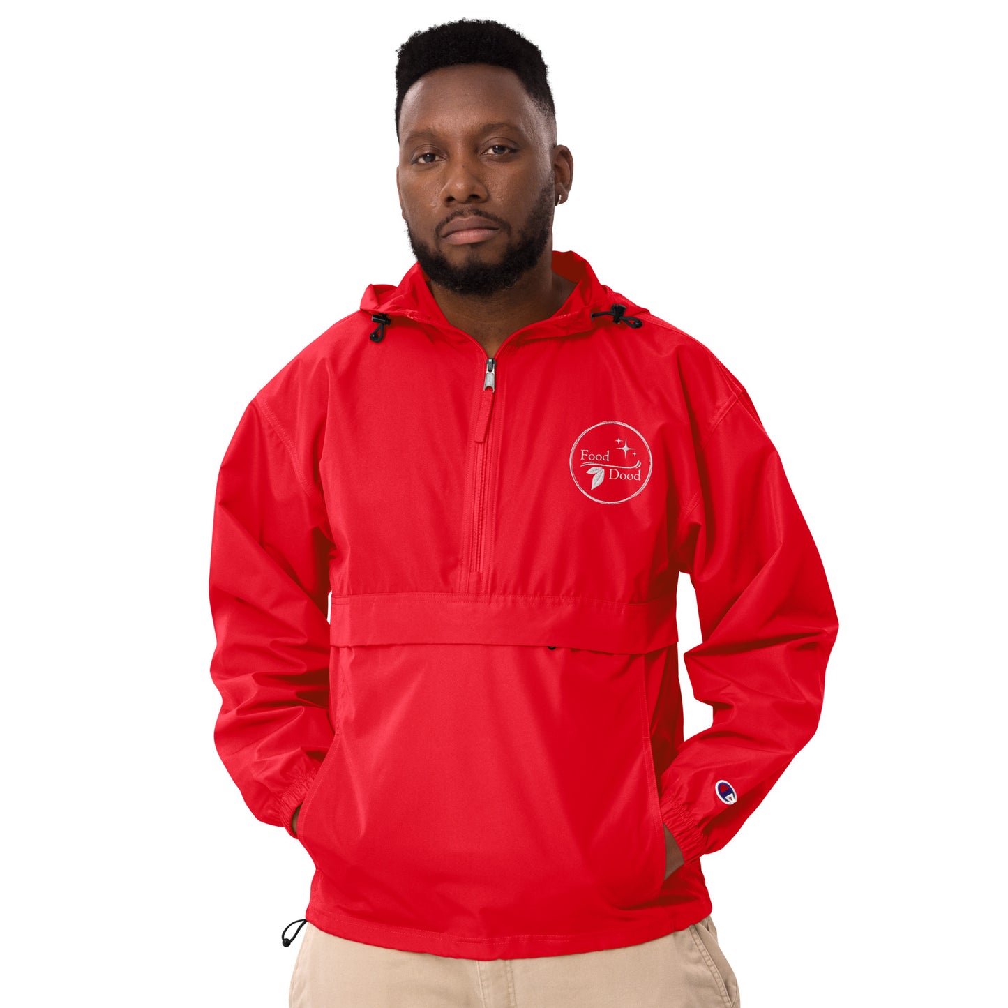Food Dood Logo Embroidered Champion Packable Jacket