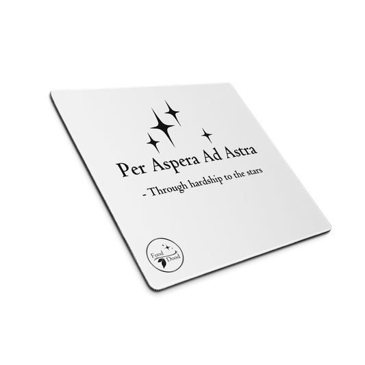 Per Aspera Ad Astra Gaming Mouse Pad, White