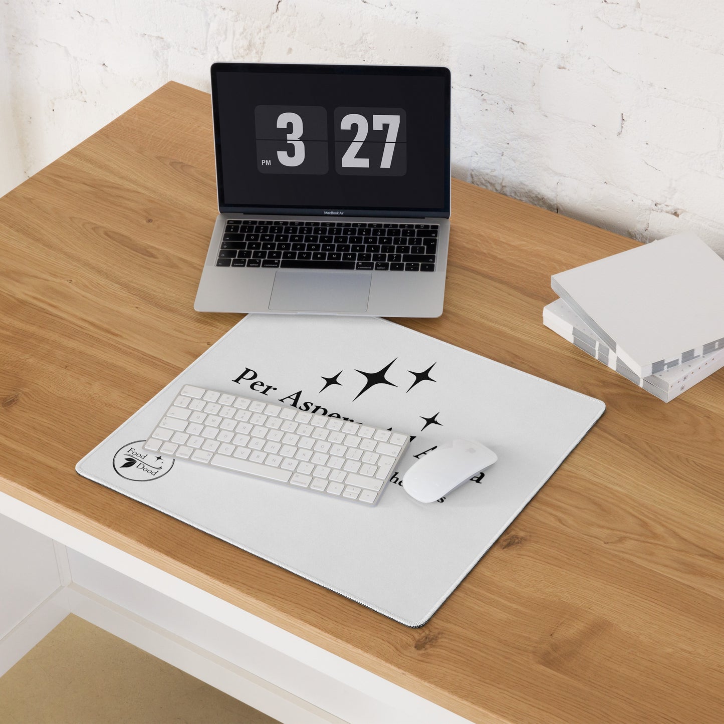 Per Aspera Ad Astra Gaming Mouse Pad, White
