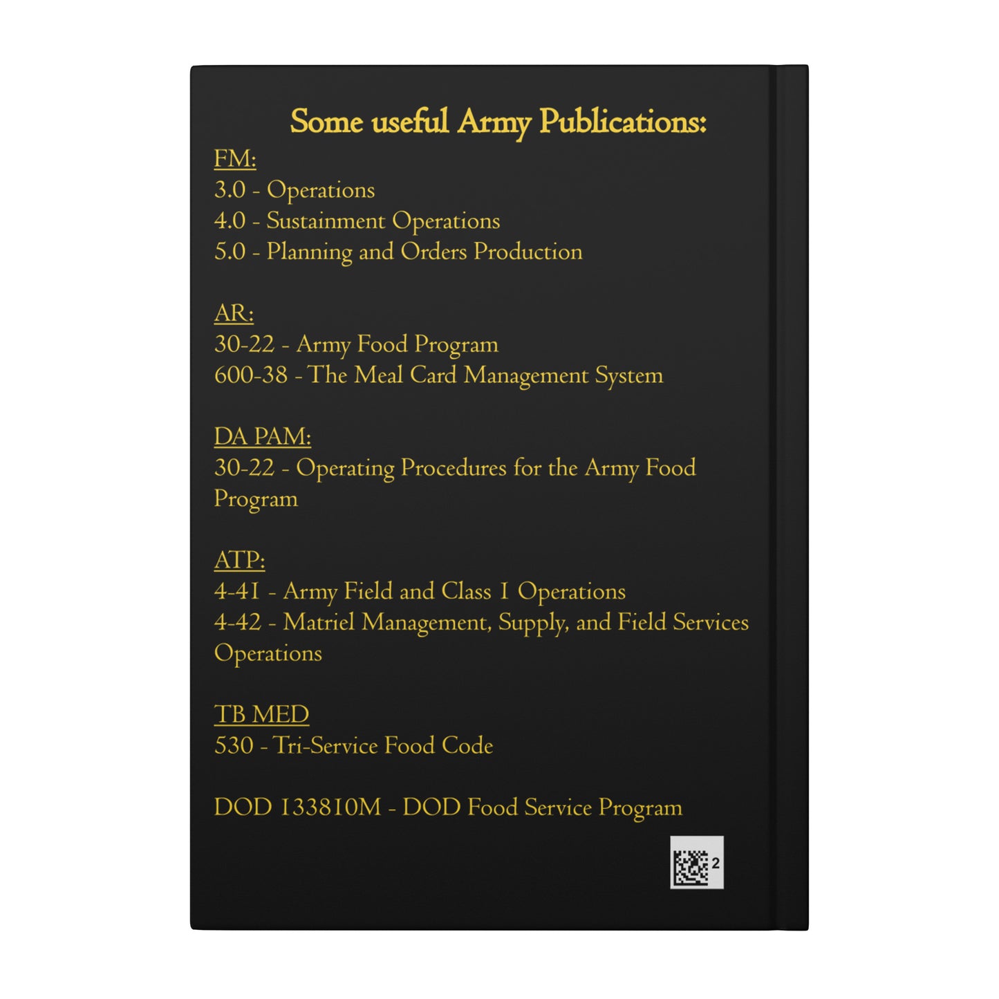 Food Dood Bible, Hard Cover Journal