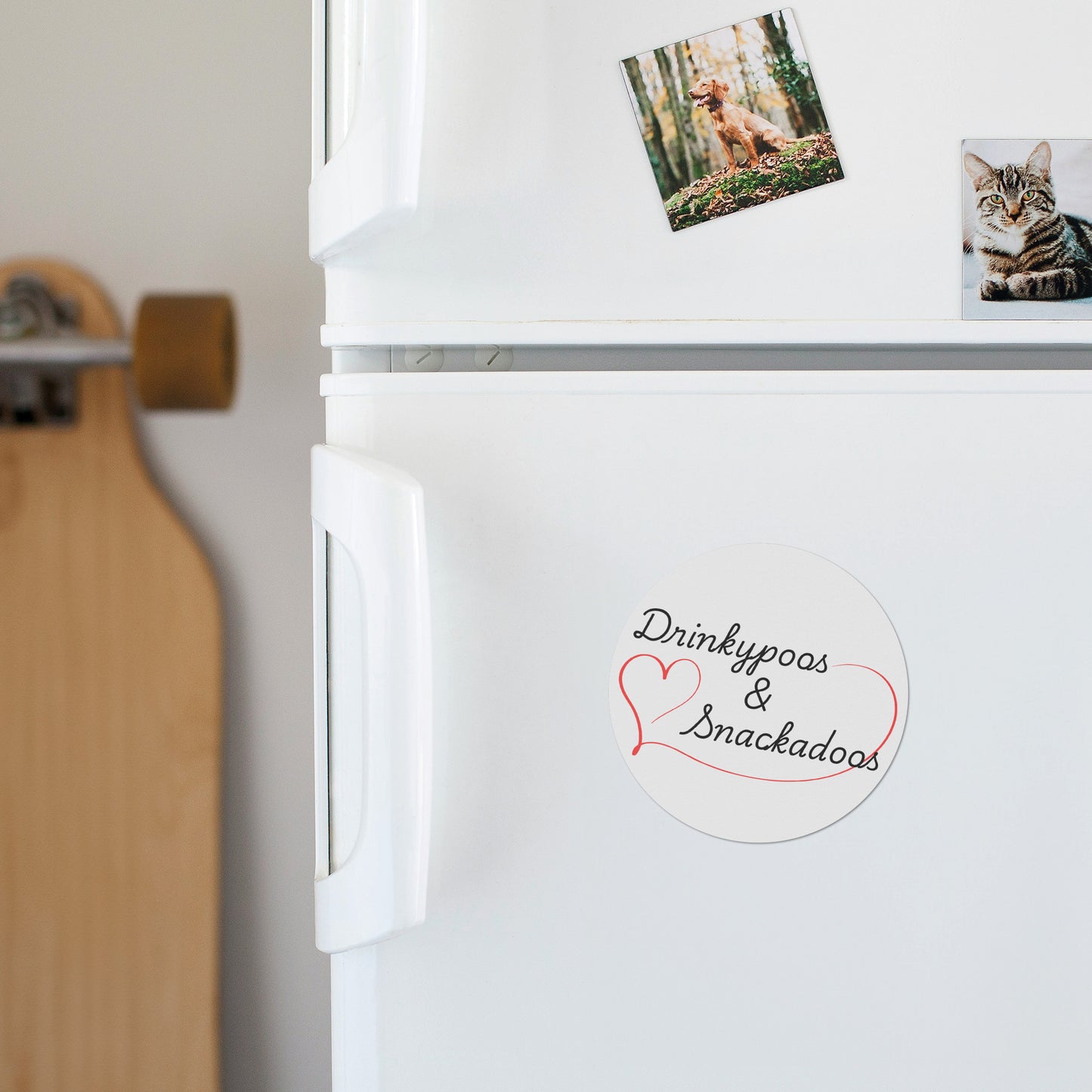 Food Dood D&P Round Magnet, White