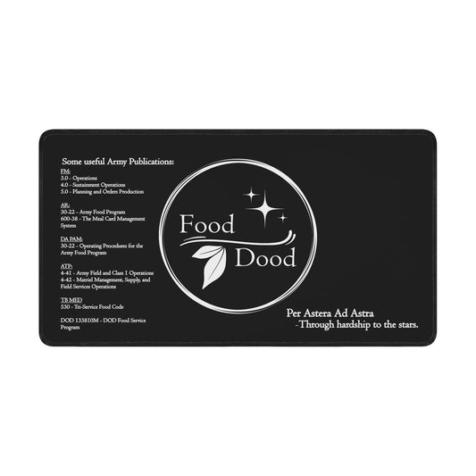 Food Dood Desk Mat, Lg Black