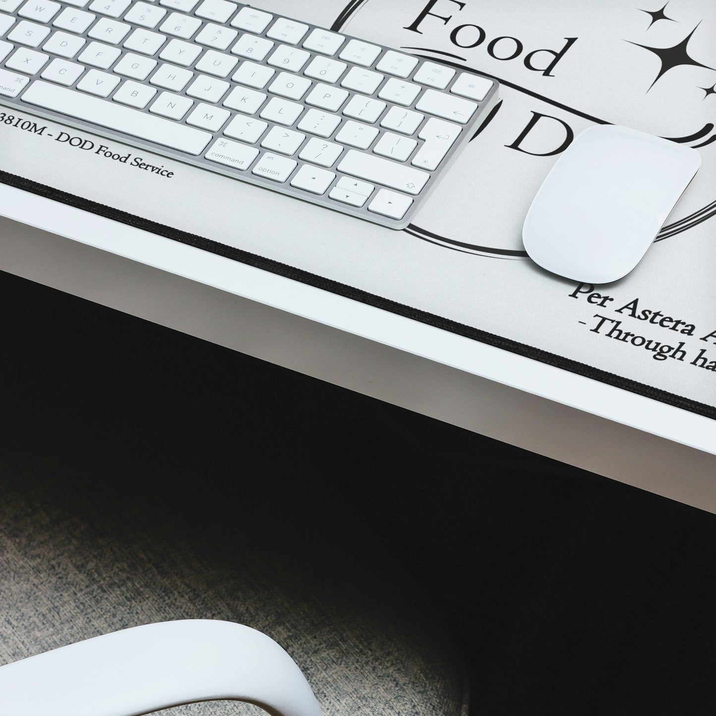 Food Dood Desk Mat, Lg White