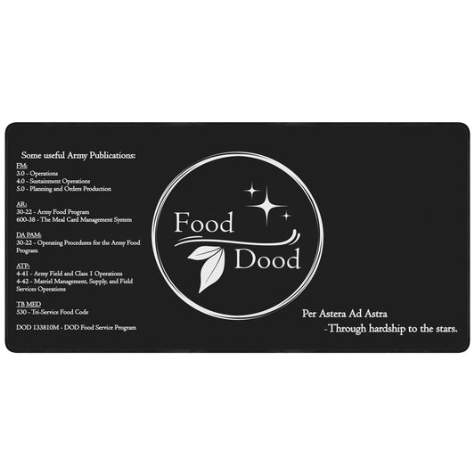 Food Dood Desk Mat, XL Black
