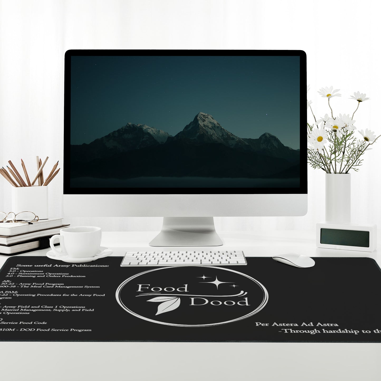 Food Dood Desk Mat, XL Black