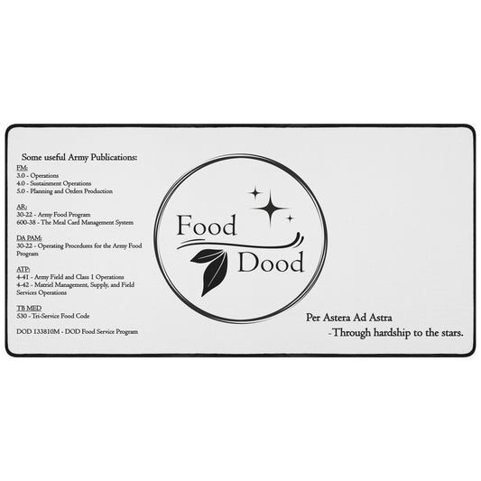 Food Dood Desk Mat, XL White