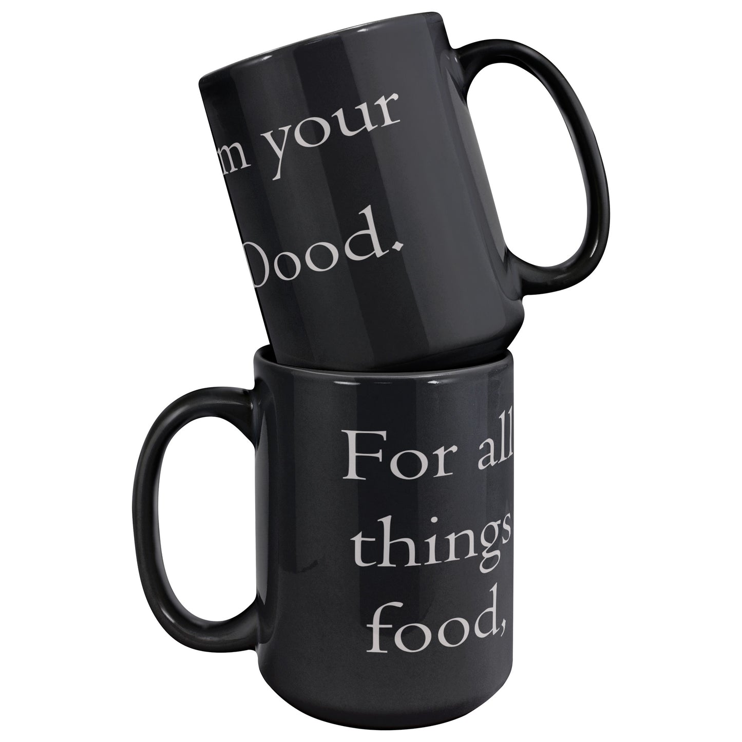 Food Dood Mug, Black 15oz