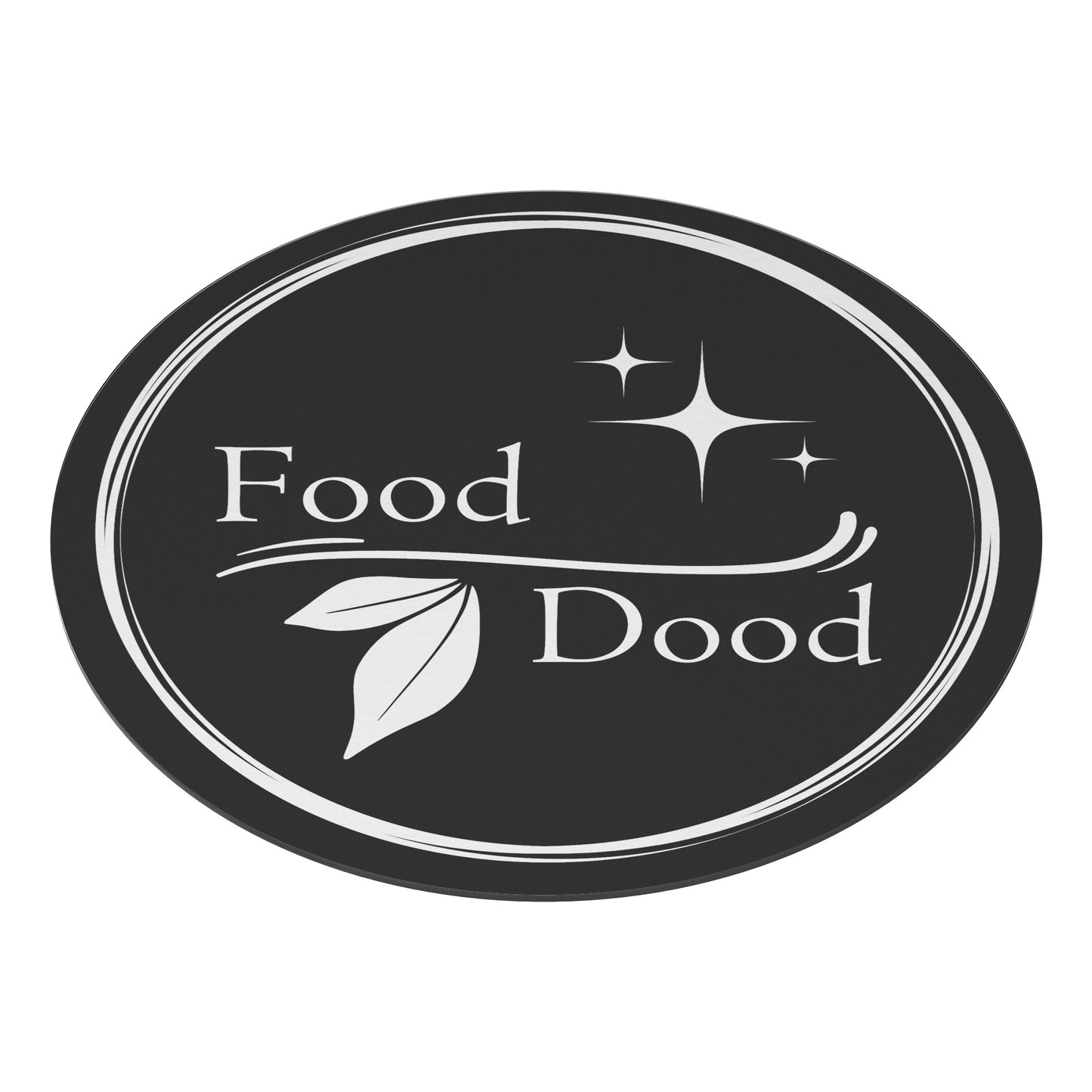 Food Dood Round Magnet, Black
