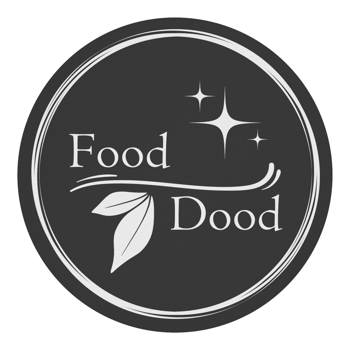 Food Dood Round Magnet, Black