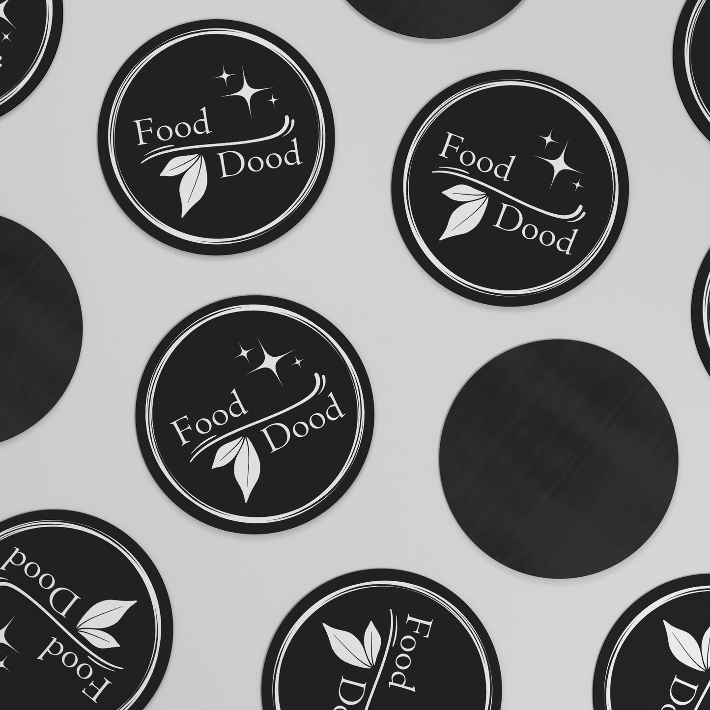 Food Dood Round Magnet, Black