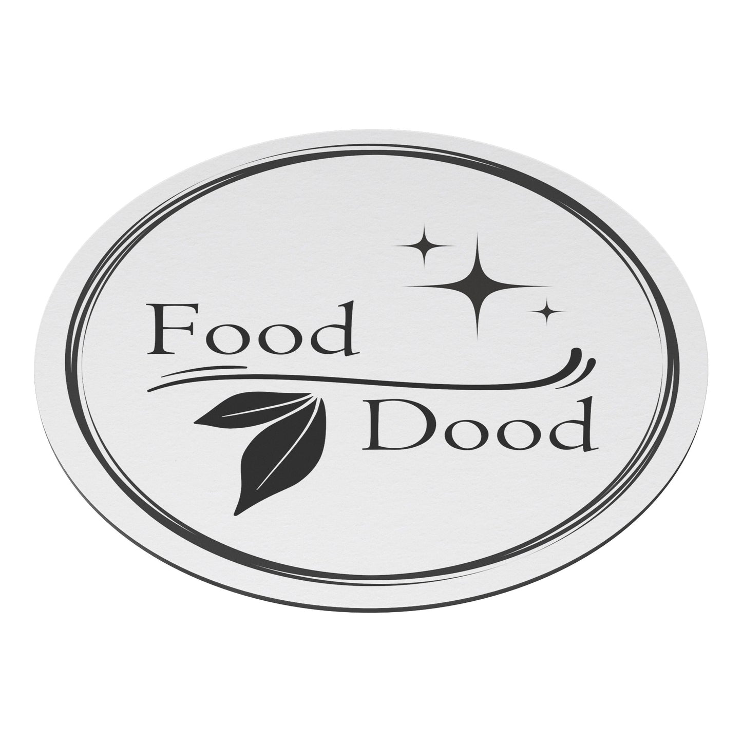 Food Dood Round Magnet, White