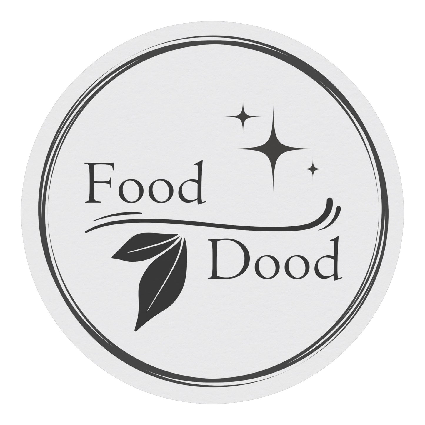 Food Dood Round Magnet, White