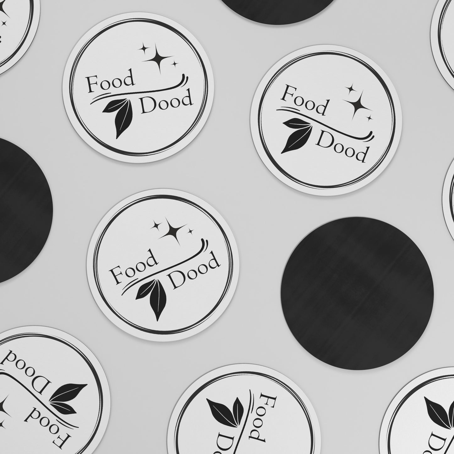 Food Dood Round Magnet, White