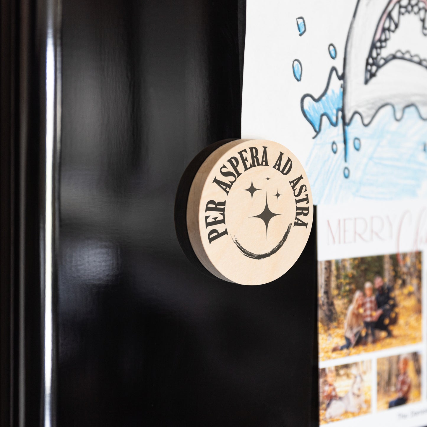 "Per Aspera Ad Astra" Magnetic Wooden Bottle Opener