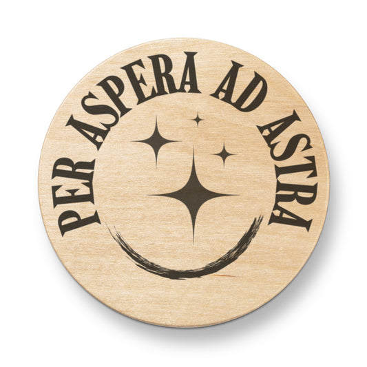"Per Aspera Ad Astra" Magnetic Wooden Bottle Opener